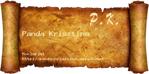 Panda Krisztina névjegykártya